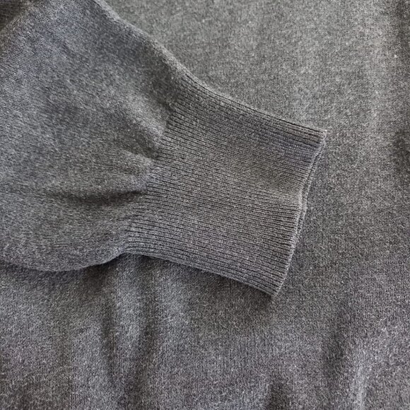 Marquis Men’s Gray Wool Blend Sweater - Shawl Collar Button Pullover, Size S - Picture 5 of 7